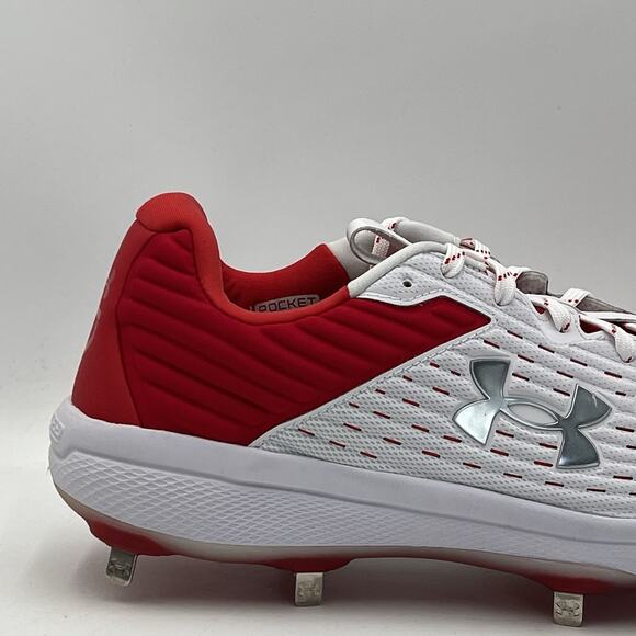 Under Armour Yard Low Red White 3023439 600 Mens Size 14 NEW Baseball Shoes main image 6